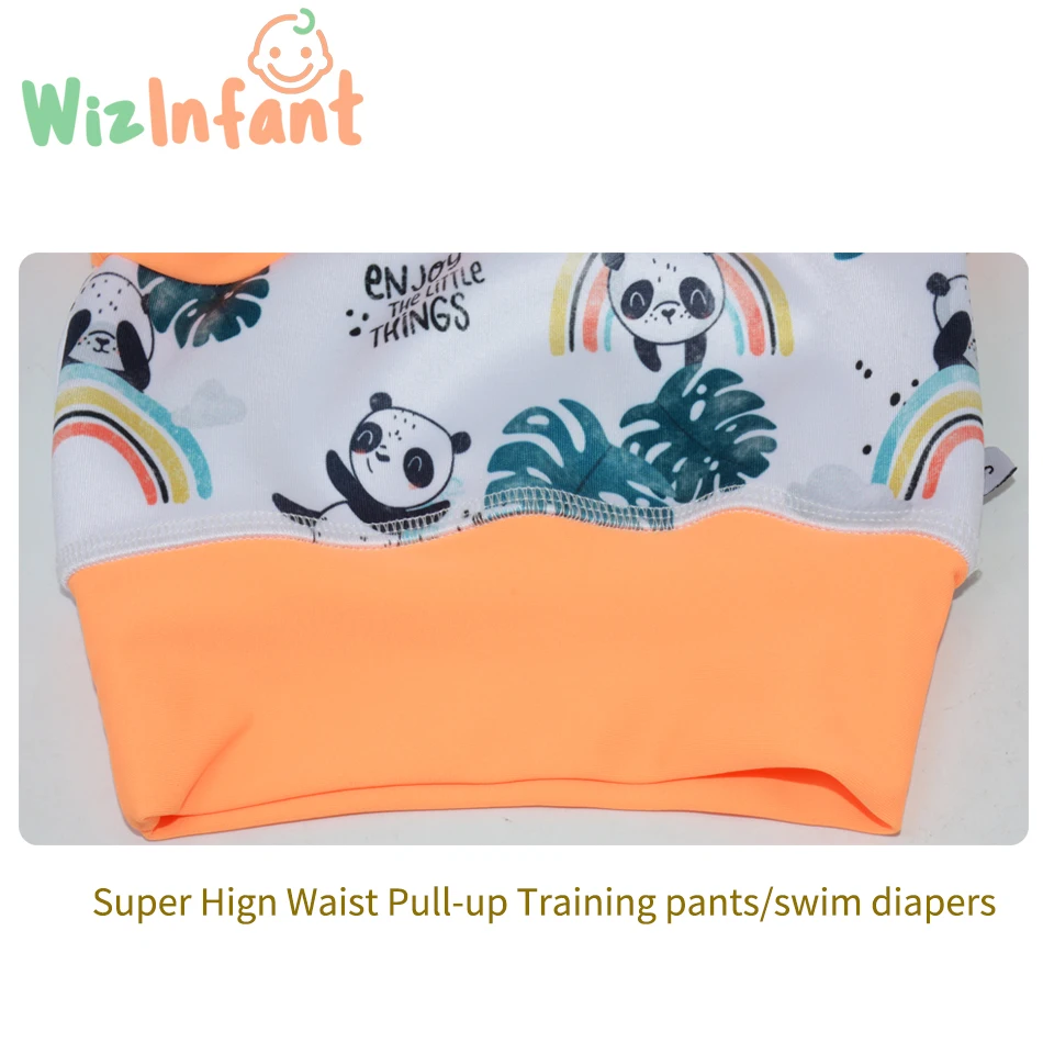 WizInfant ECO-friendly Cloth Diapers Leakproof Swimming Super High Waist Pull-UP Baby Training Pants for Babies