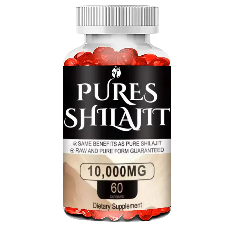 Pure Himalayan Shilajit 1000mg Capsules Contain Fulvic Acid and Trace Minerals, Enhancing Energy and Immune Health