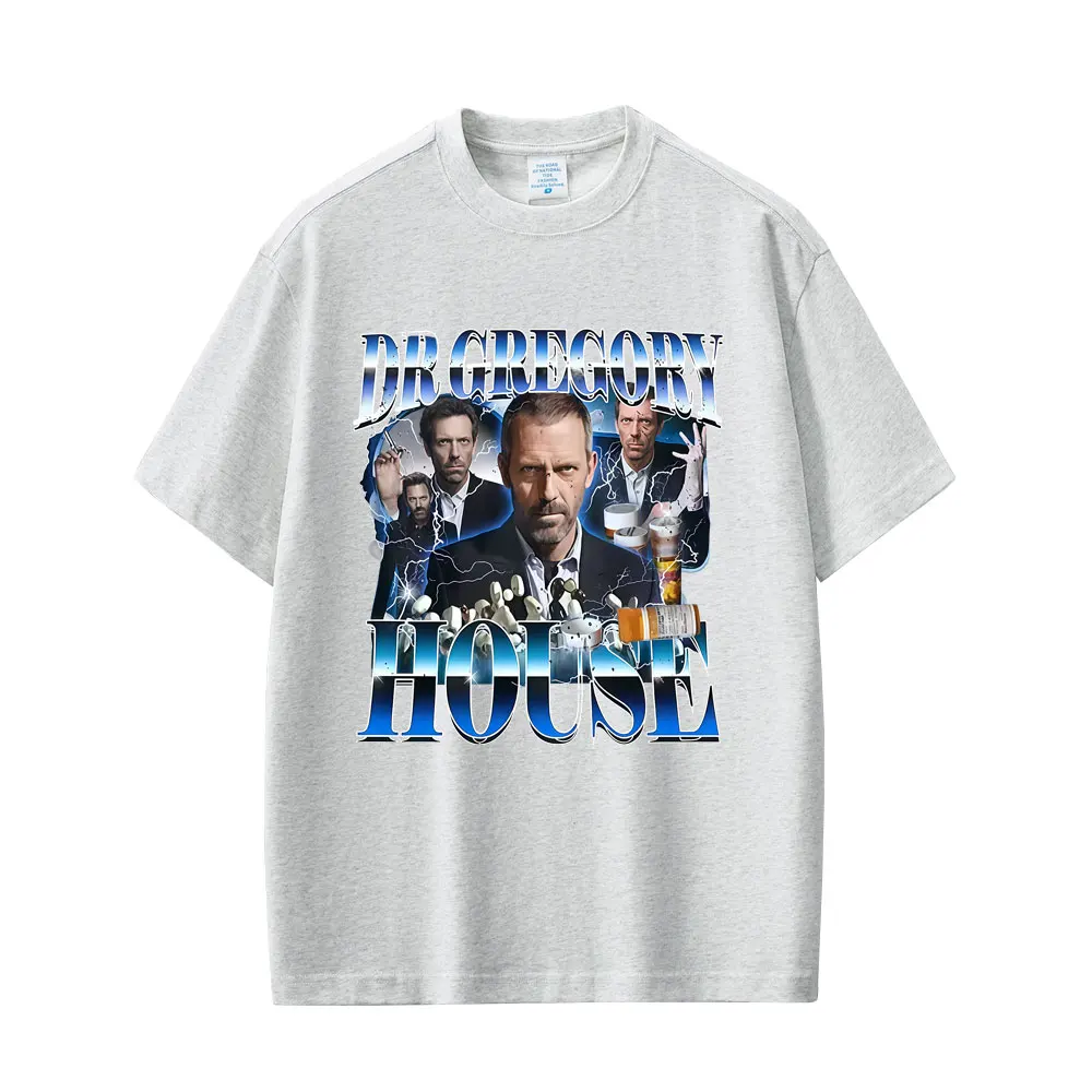 Dr Gregory House MD Funny Meme Graphic T-shirt Men Women Casual Humor T-shirts Male 100% Cotton Oversized Short Sleeve T Shirt