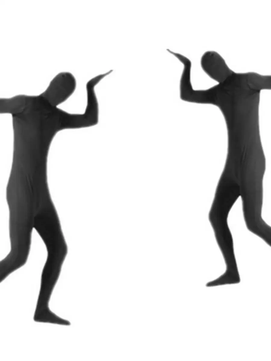 Costume invisibile per adulti Abito attillato loween Bla Suit Uomo Abbigliamento per spettacoli teatrali Ninja Abito attillato per persona invisibile