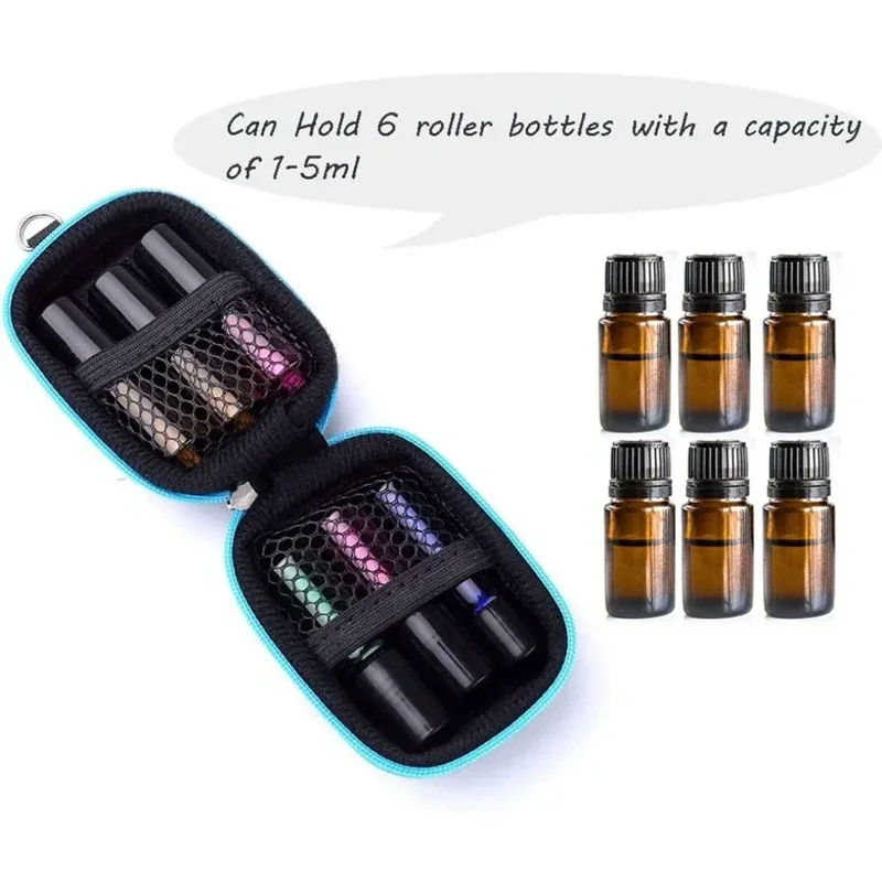 1pc Esential Oil Roll On 5 Ml Essential Oil Carrying Collecting Case Portable Essential Oils Storage Box Carry Makeup Rangement