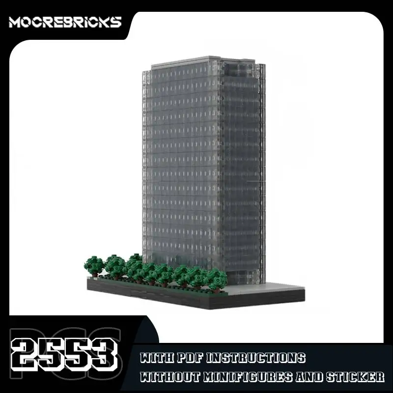 

City House Crystal Tower Model Advanced Set MOC Architecture Street View Building Blocks Mini Bricks Display Toy Kids Present