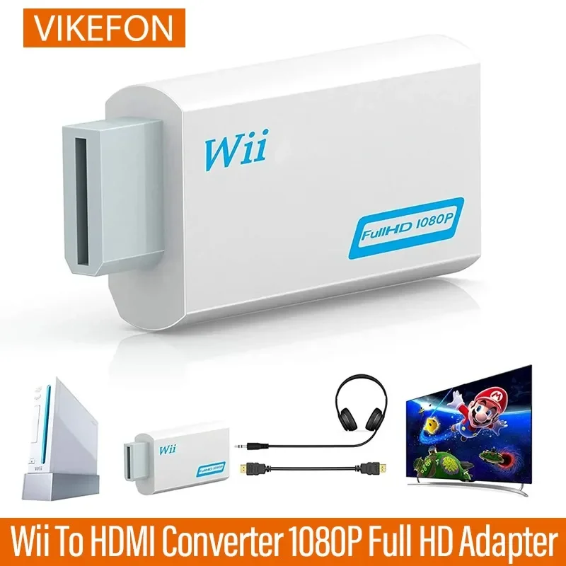 Wii To HDMI-Compatible Converter 1080P Full HD Adapter Connector 3.5mm Video Audio for PC HDTV Monitor Wii2 HDMI-Compatible