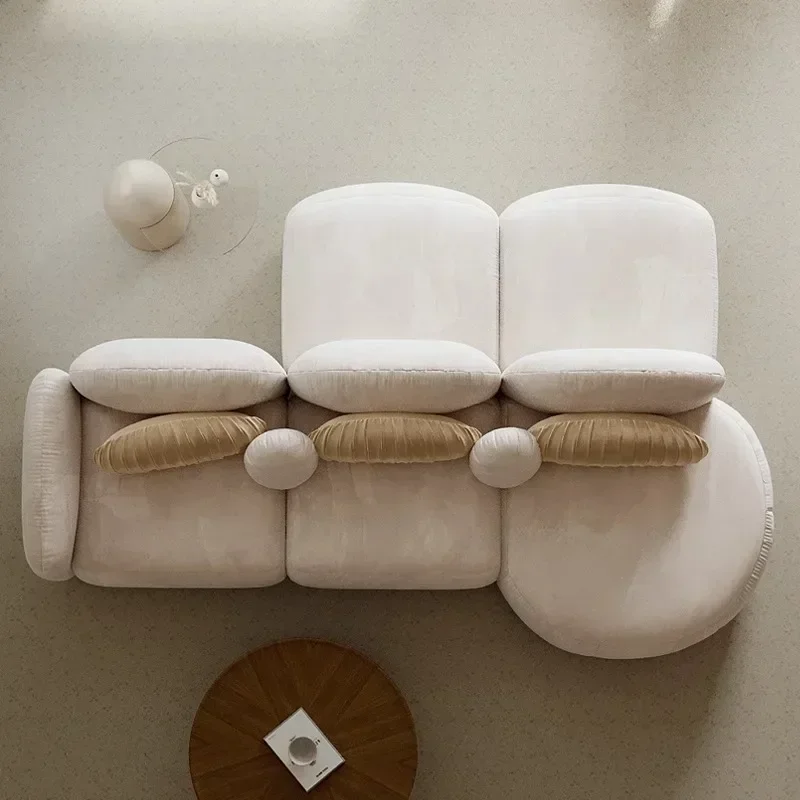 Modern Minimalist Double-Sided Sitting Fabric Sofa Designer Creative Horizontal Hall Concubine Module Units Sofa