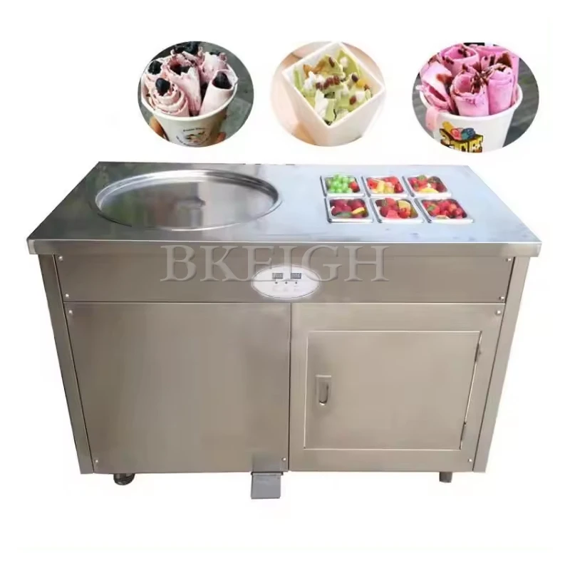 Desktop Household Ice Fryer, Ice Cream Roll Making Machine, Deep Fried Yogurt Fruit Smoothie Machine