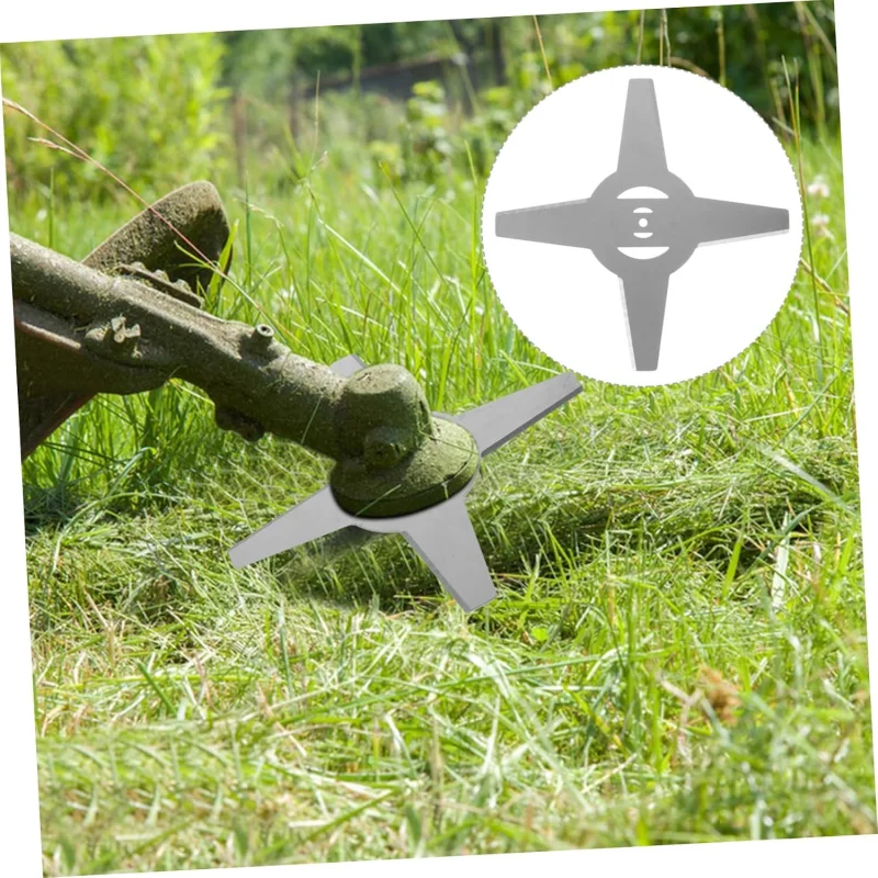 2pcs Manganese Steel Metal Grass String Trimmer Head High Performance Thickened Circular Blade Garden Tool Parts Straight Blade