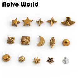 10-50-200pcs 7-8-9-10-11-12mm Metalen Dubbele Cap Tiny Klinknagel Lederen Riem Portemonnee Tas Schoen Kleine Decoratieve Stud Op Verkoop