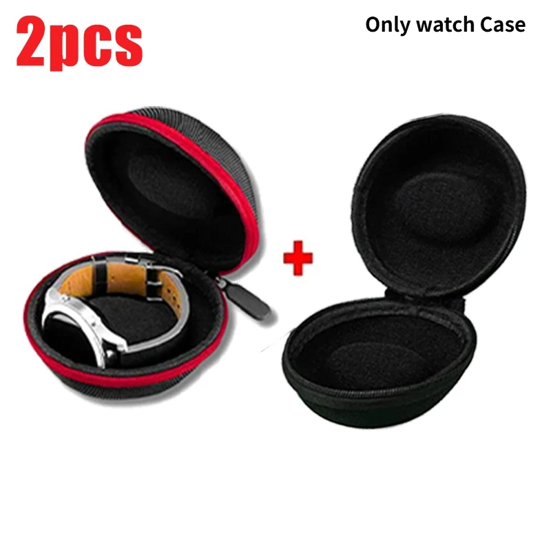 1-2PCS Portable Watch Travel Case EVA Watch Storage Box Waterproof Watch Holder Zippered Watch Container Single Watch Organizer