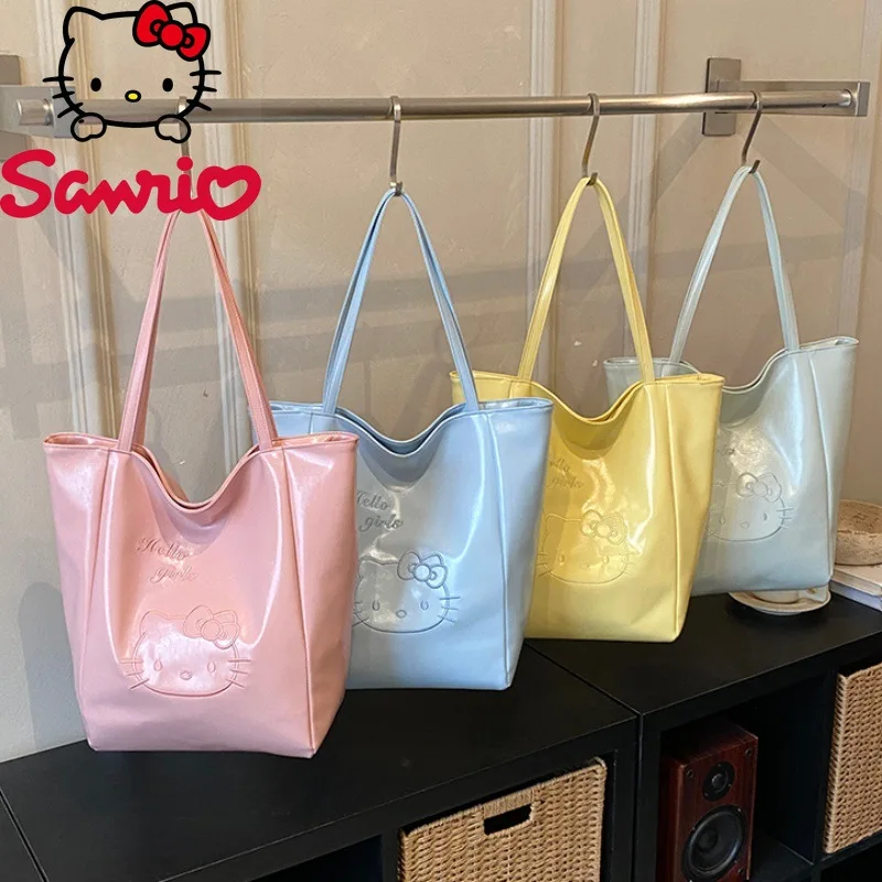 

HelloKitty New Women's Shoulder Bag Fashionable and High-quality Women's Handbag Solid Color Versatile Shopping and Storage Bag