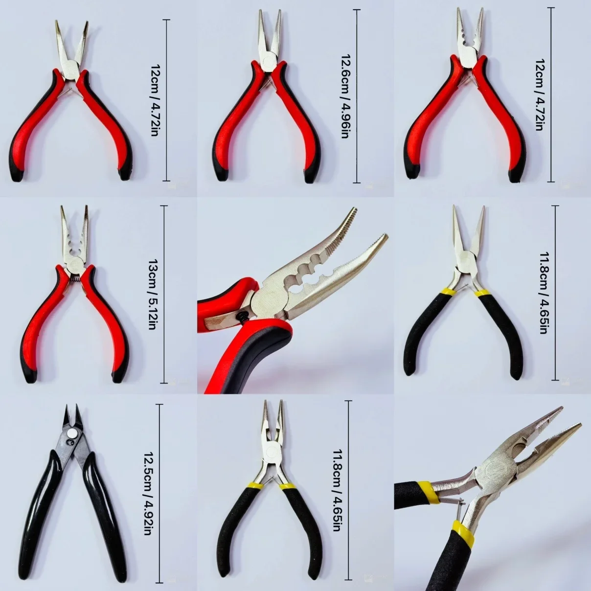 Various Types of Hair Extension Pliers for Micro Silicone Rings I-Tip Hair Pliers Hair Extensions Opener and Removal Tool