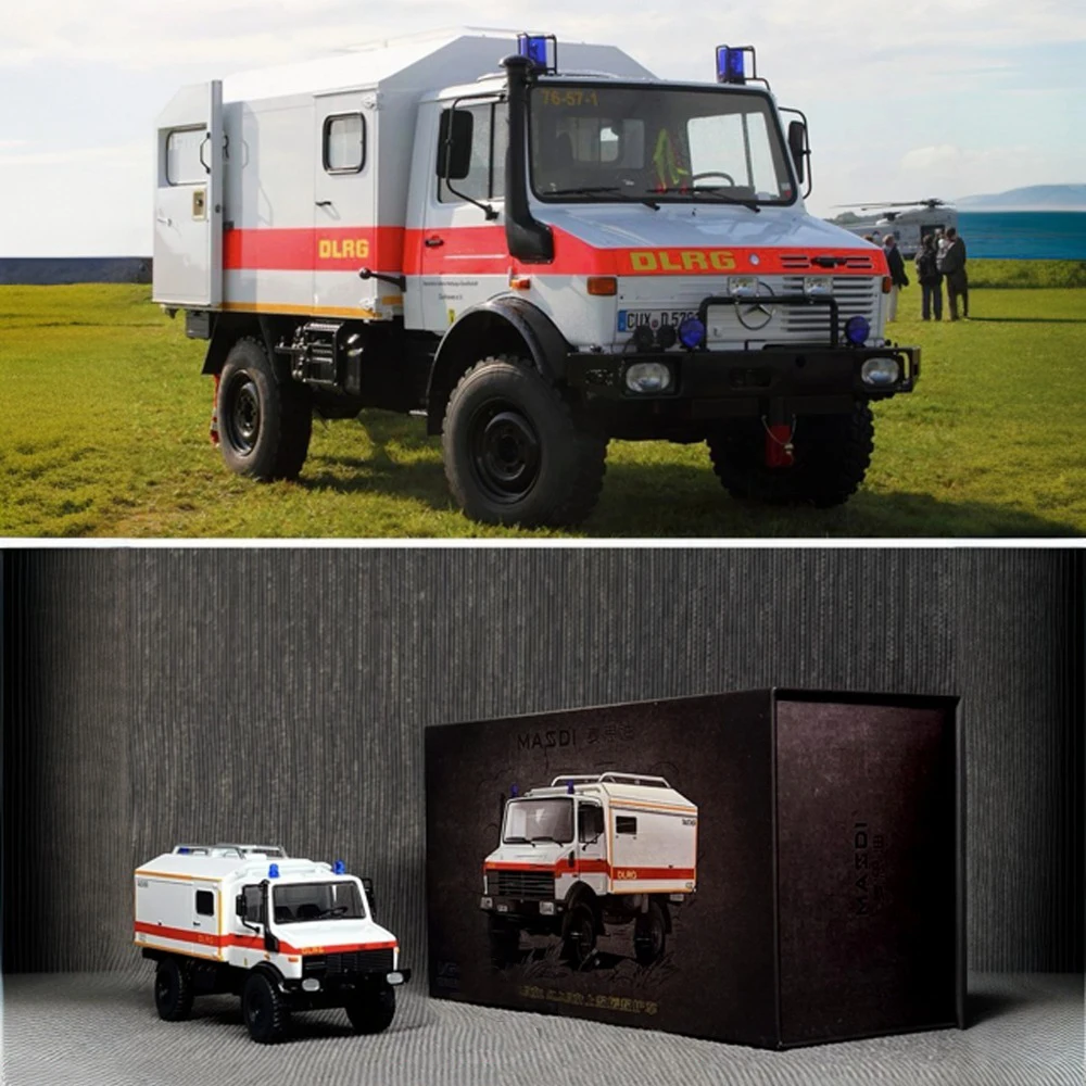 Unimog Geländewagen, Militär-LKW, Druckguss-Metall, gemischte Farben, andere Metall-Militär-Modellbausätze im Maßstab 1:64, Sammlerpuzzle