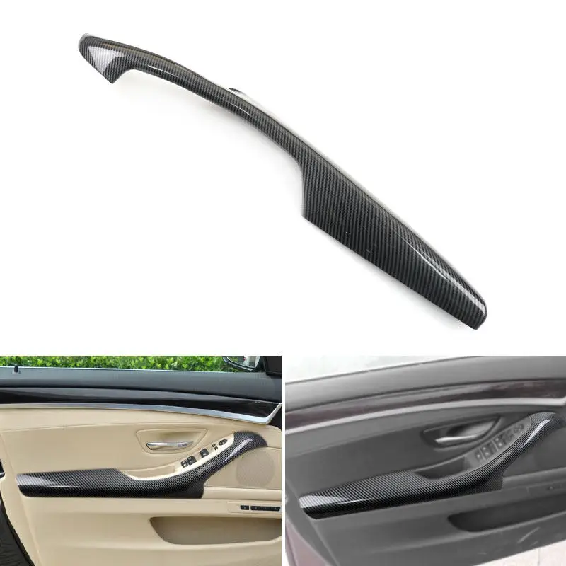 

For BMW 5 Series F10 F18 2011-2017 Car Accessories Front Driver Side Door Panel Armrest Cover Carbon Fiber Style Protector Trim