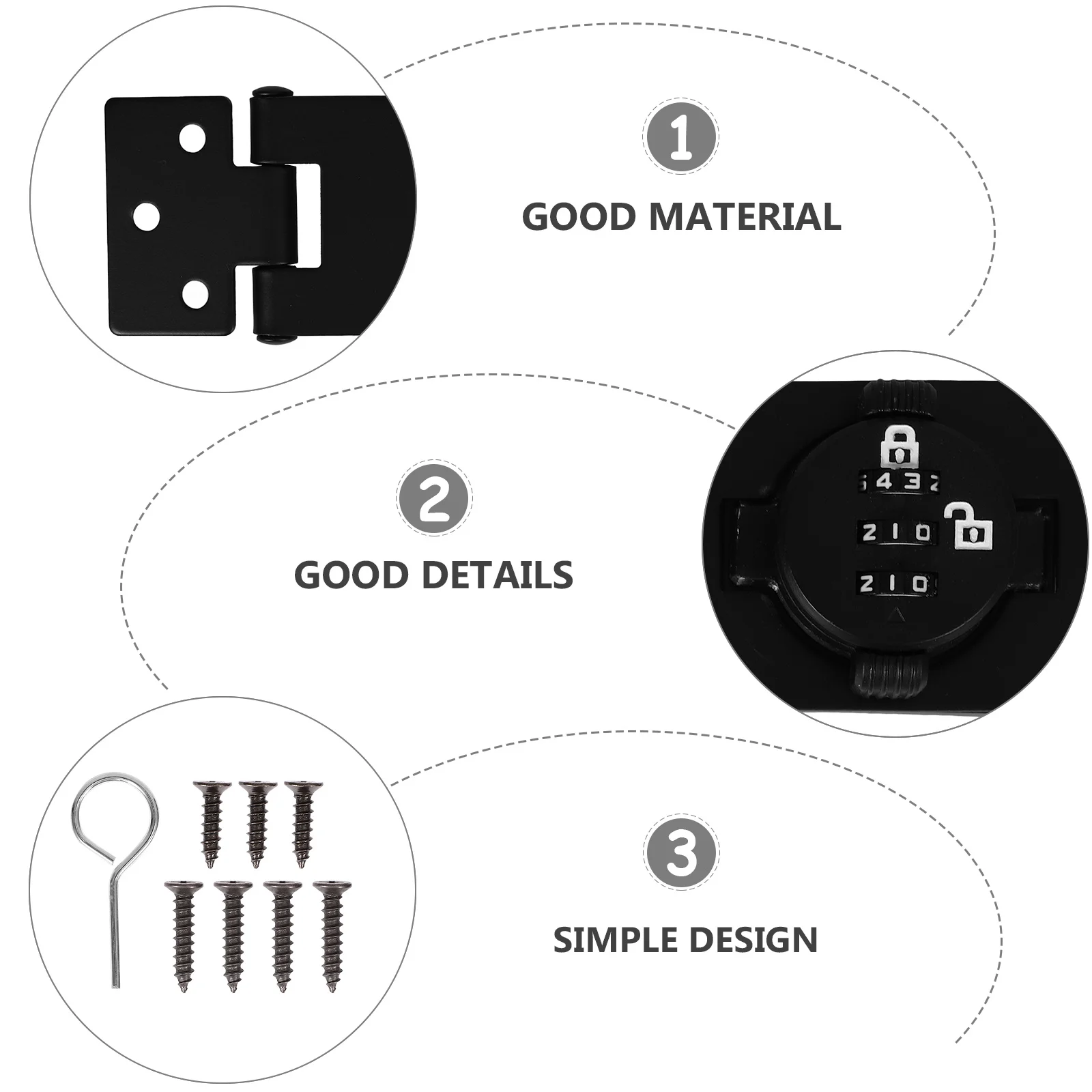 Замок для шкафа, прочный, стабильный,