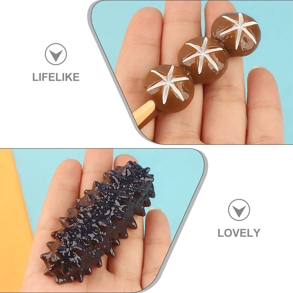 

6pcs Simulated Food Decor Resin Craft DIY Decoration House Kitchen Ornament Fake Tiny Model Wear-Resistant Light Practical