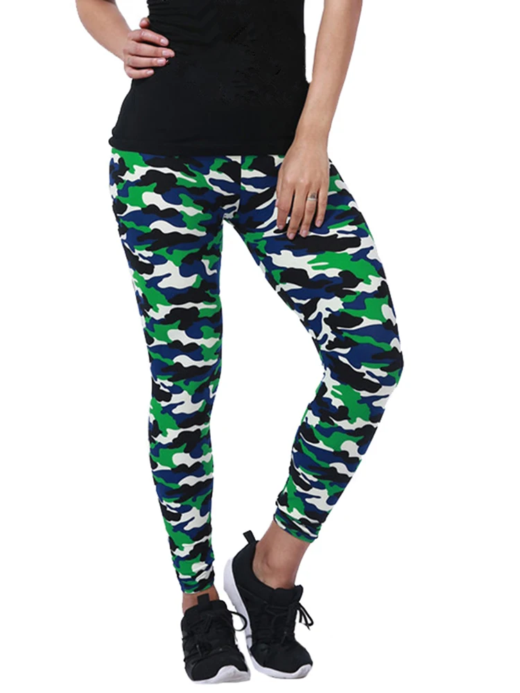 YSDNCHI-mallas de camuflaje para mujer, Leggings ajustados de alta elasticidad, pantalones de ocio adelgazantes, verano y otoño, novedad