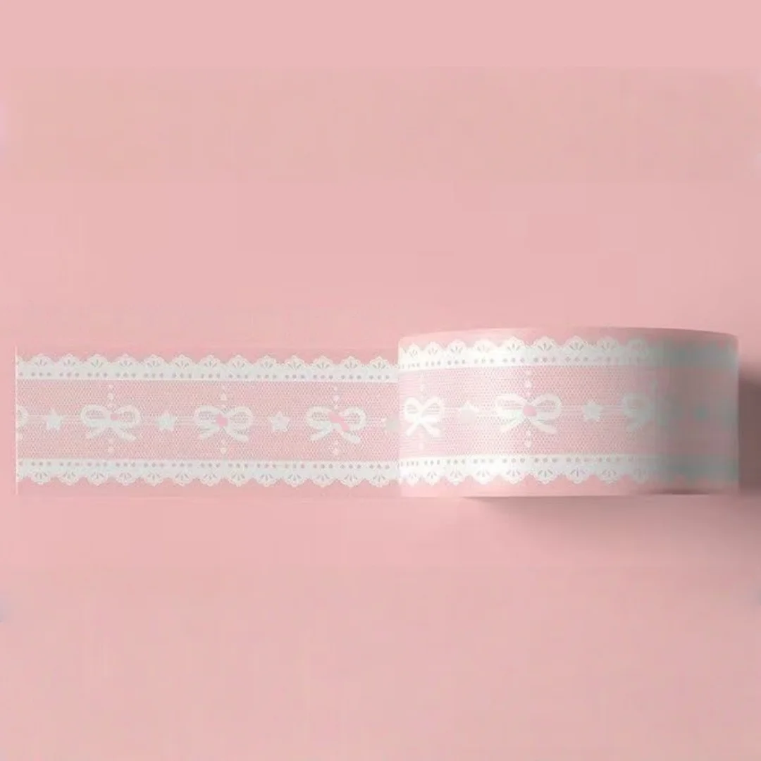 100M/Roll Bow Lace Transparent Tape for Gift Decoration