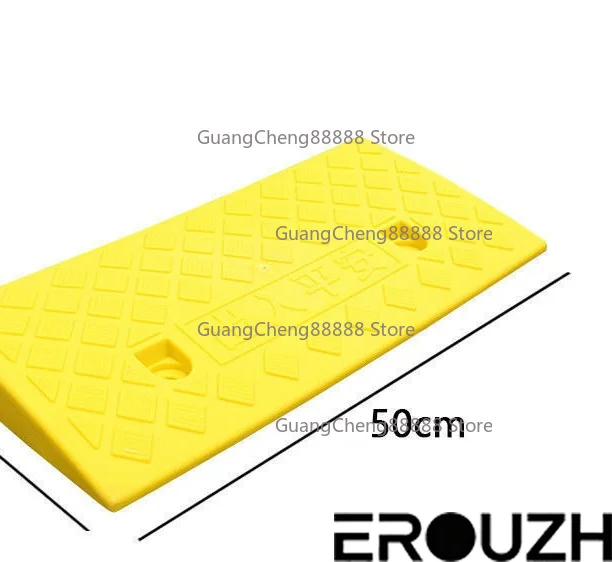 1/2PCS Portable Plastic Curb Ramp 50x13x4cm Anti-Slip Driveway Threshold Ramp for Bike Scooter Garage