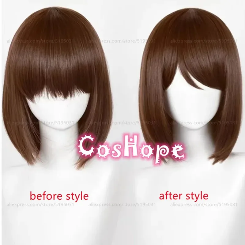 

2025 Ieiri Shoko 32cm Short Bob Brown Wig Anime Cosplay Heat Resistant Synthetic Wigs