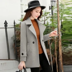 Woolen Coat Female Clothes 2023 Spring And Autumn New Fashion Temperament Solid Color Slim Short Wool Jacket Women Tide H3028