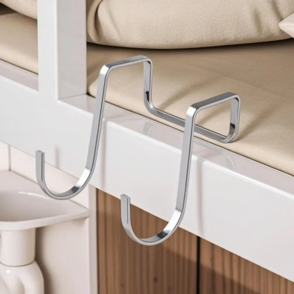 Organizational Door Hooks Wall-mounted Storage Hooks 2/5 Pcs Over-cabinet Clothes Hangers Strong Load-bearing Door Hooks Simple