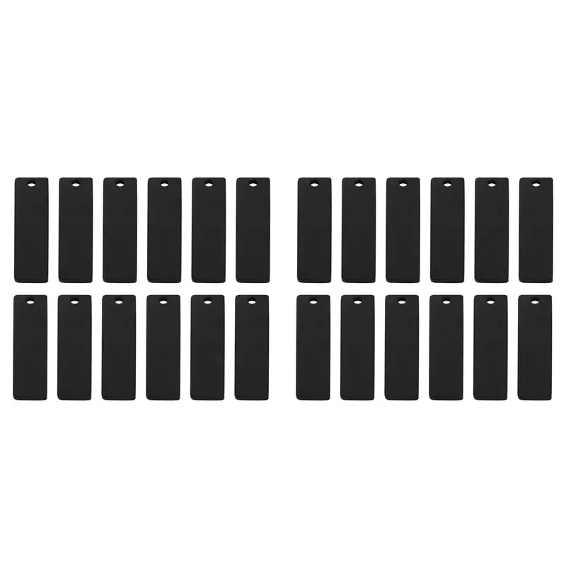 ABKS-24X Engravable Metal Keychain Blanks For Laser-Engraving, 2Inch X 1/2Inch Stainless Steel Rectangle Stamping Blanks