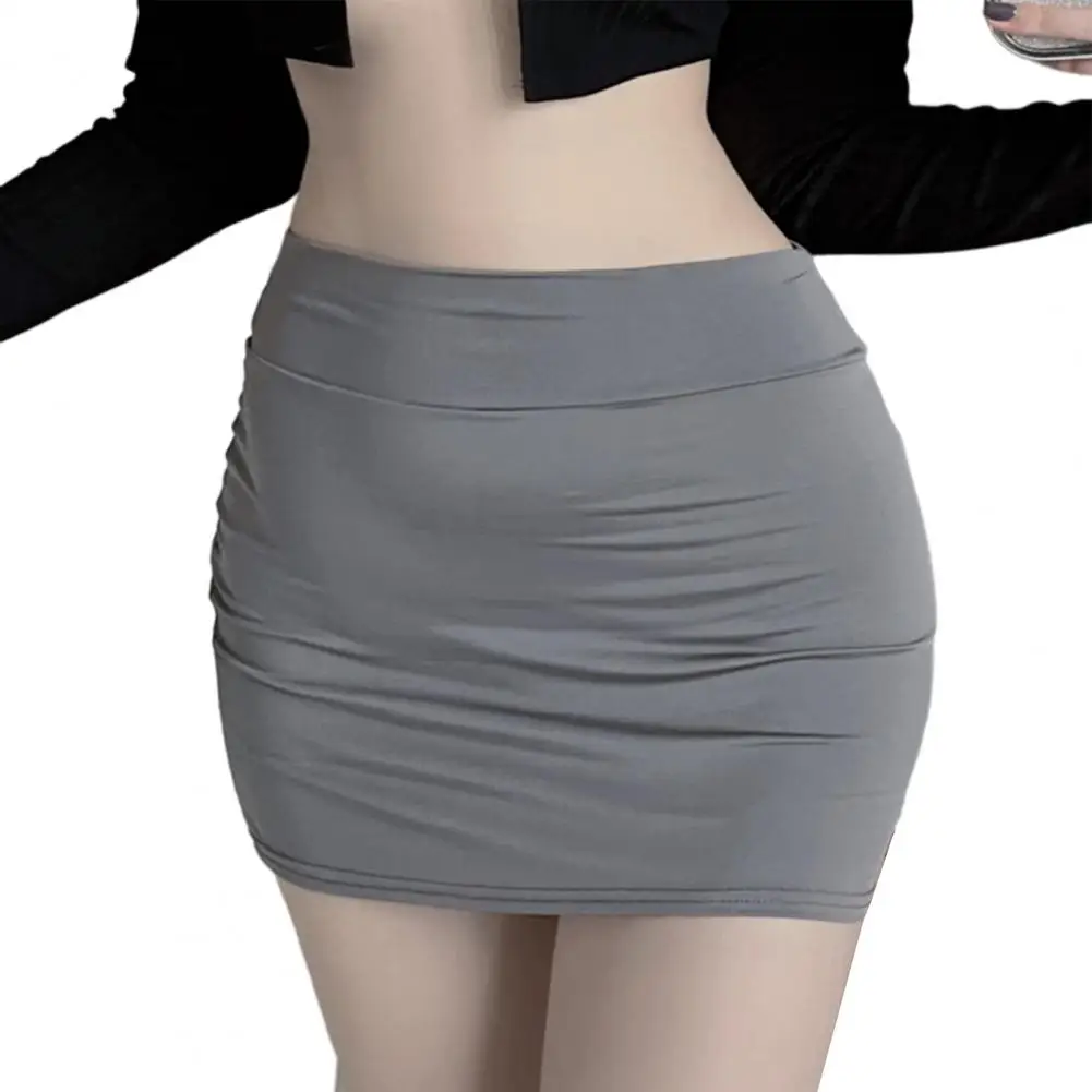 

Sexy Skinny Mini Skirt without Lining Low-rise See-through Hip Lifting Short Skirt Women Korean Nightclub Streetwear