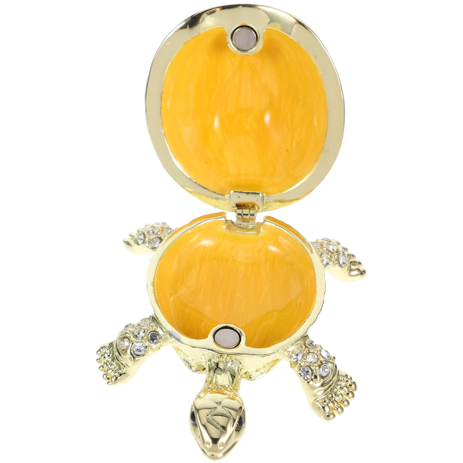 

Metal Turtle Jewelry Box Zinc Alloy Hinged Trinket Container for Jewelry Storage Elegant Animal Shaped Decorative Box for Vanity