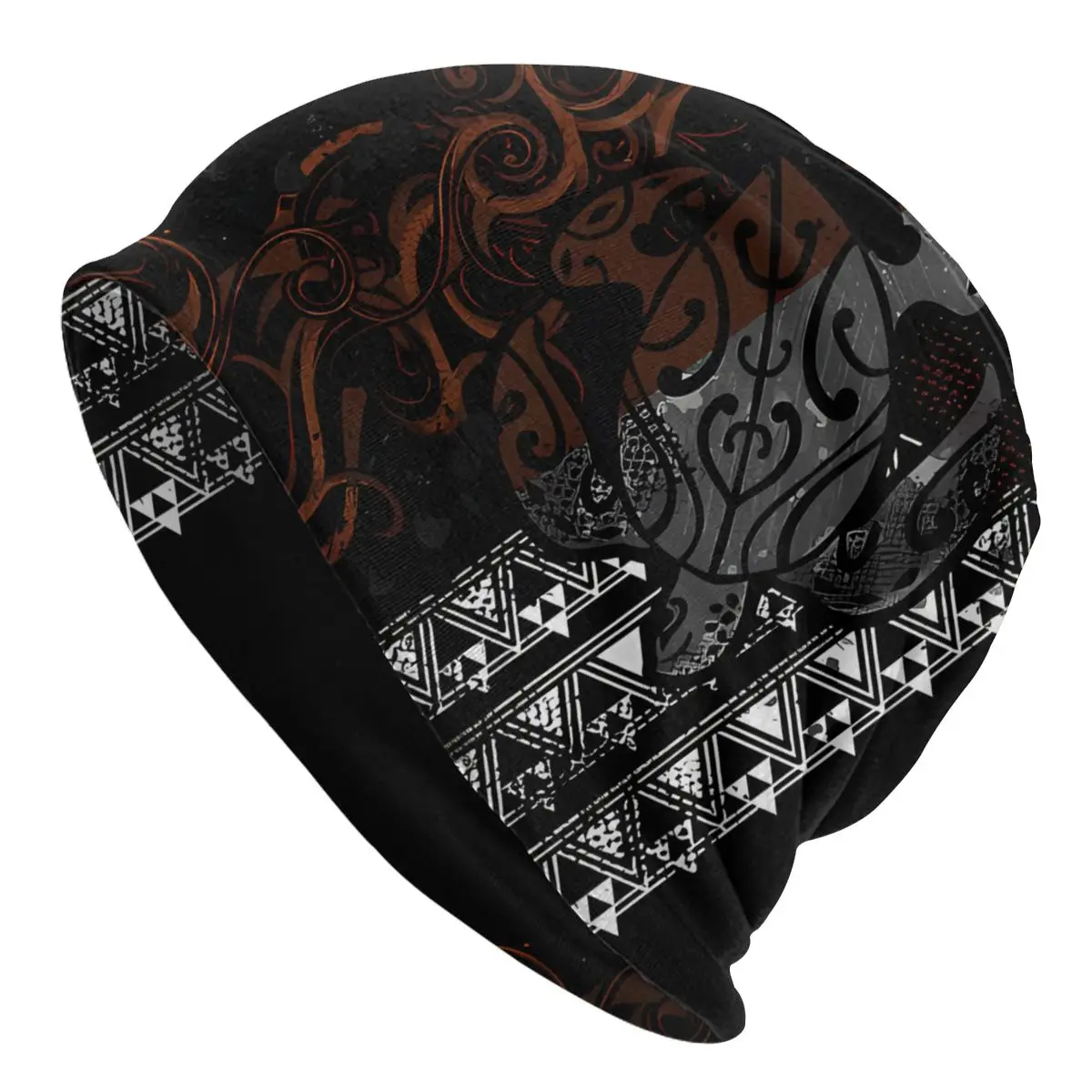 Polynesian Tribal Turtle Grunge Bonnet Homme Fashion Thin Skullies Beanies Caps For Men Women Novelty Hats