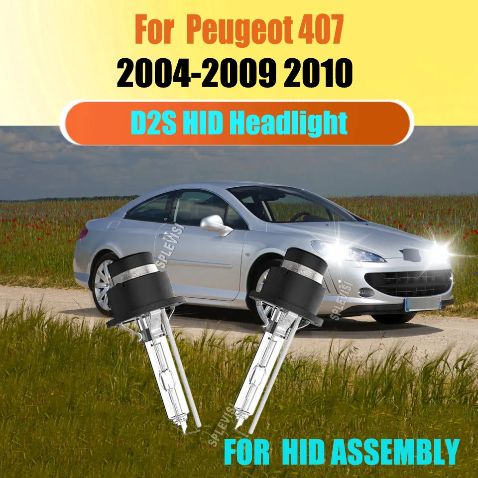 

HID Bulbs 6000K Diamond White Xenon Replacement D2S HID Headlight Bulb For Peugeot 407 2004 2005 2006 2007 2008 2009 2010