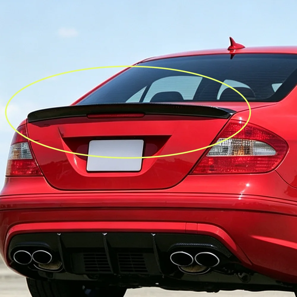 For Benz W209 CLK200 280 350 55 63 AMG original carbon brazed trunk modification pressure wing 2003-2012 automotive accessories