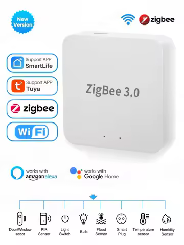 Tuya Zigbee 3.0 Gateway Hub Smart Home Wireless Bridge Smart Life APP Remote Control Automation Device Works with Alexa Google
