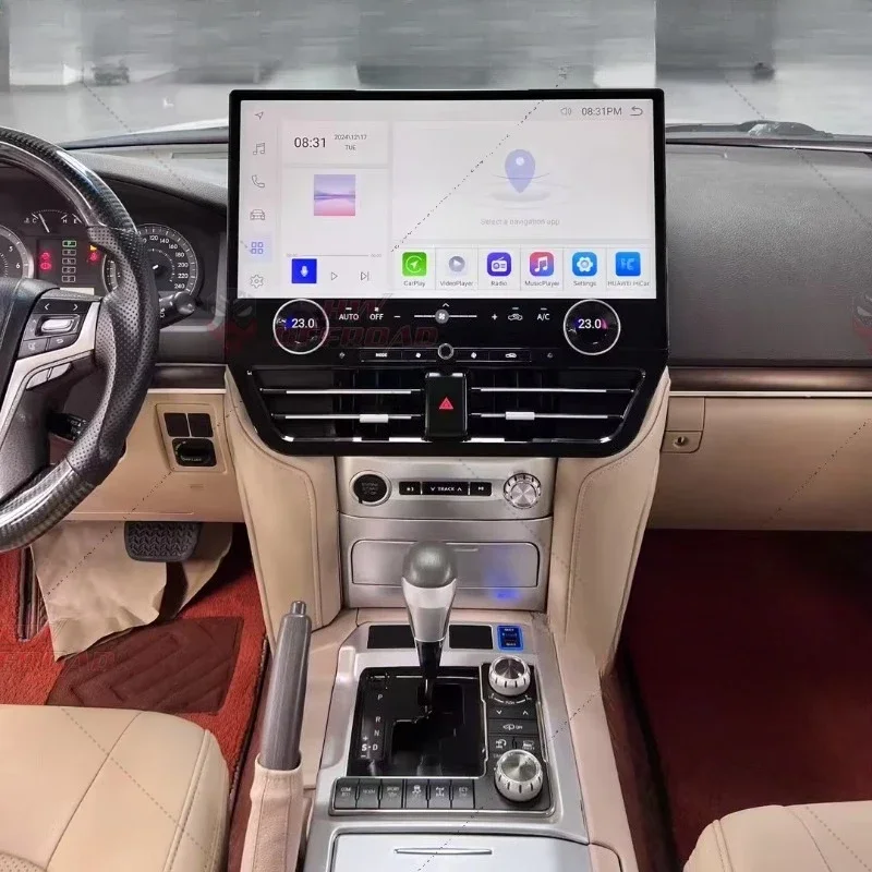 

19.8-inch for Tesla style touchscreen for Toyota Land Cruiser LC200 2008-2015, Android car monitoring, 4G wireless navigation