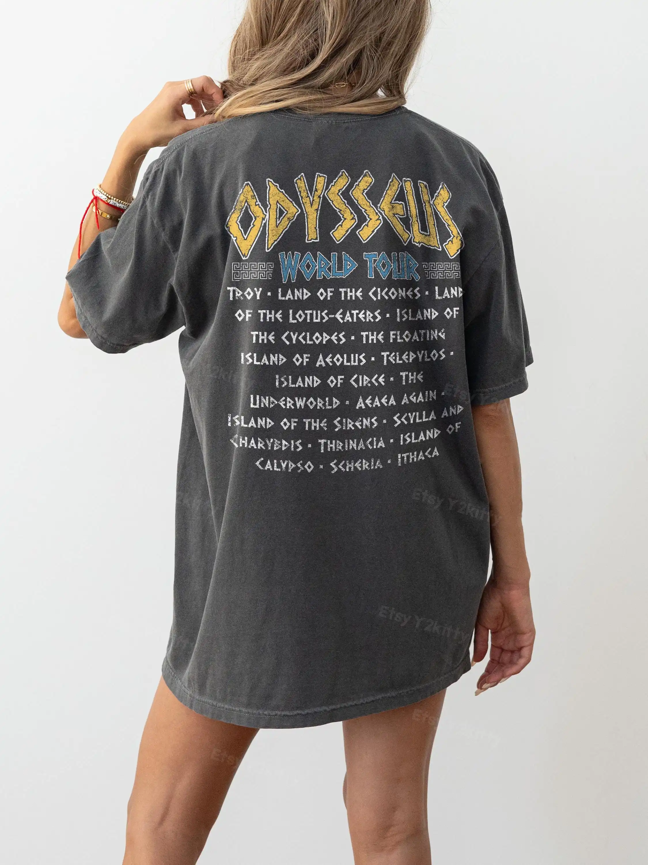 The Odyssey Shirt, Funny Odysseus World Tour Vintage Metal Band Tee, Ancient Greek Mythology Gift