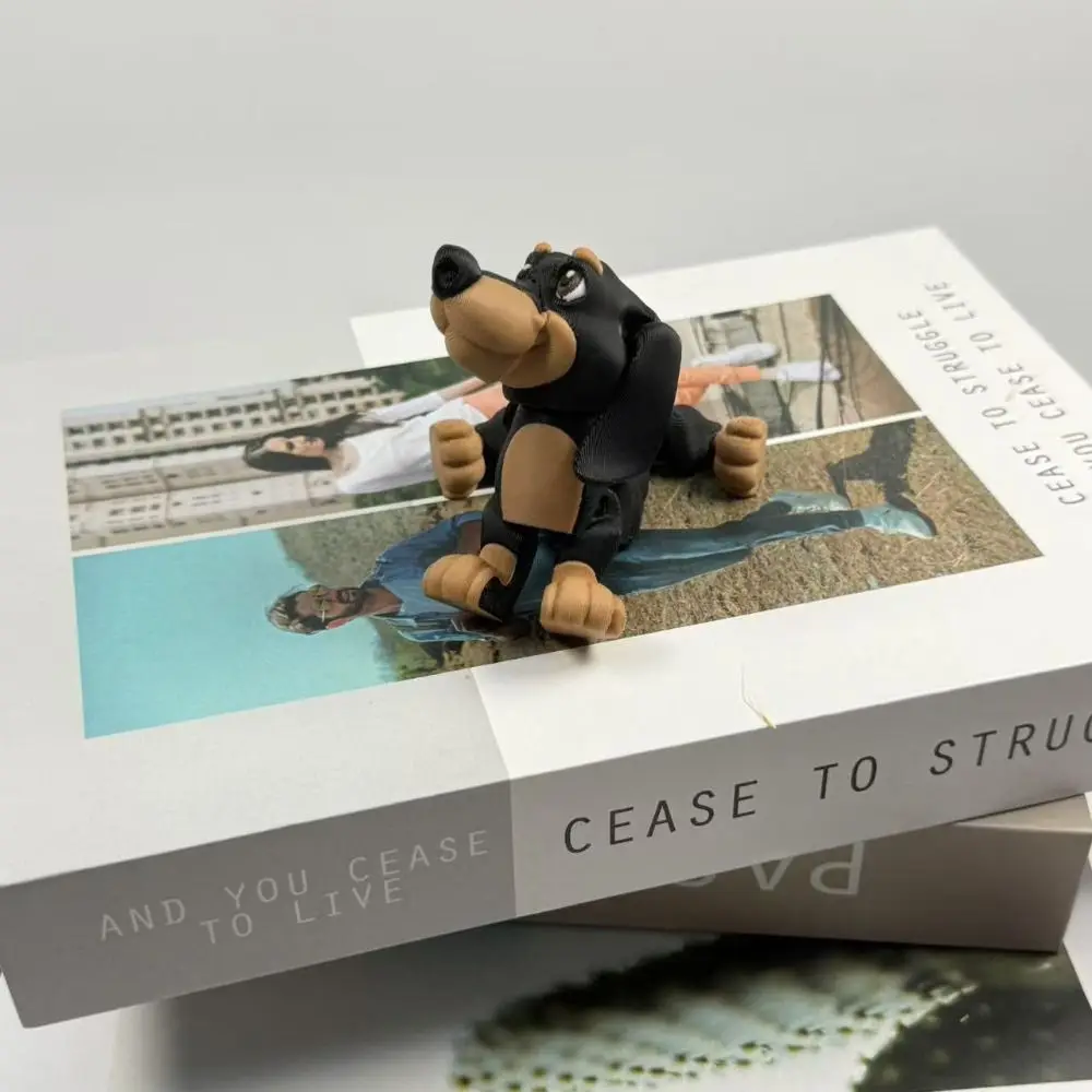 Multi-Jointed 3D Printing Dog Toy Movable Model Doll Multi Joint Dachshund Toys Novelty Crafts Simulated Border Collie Figurine