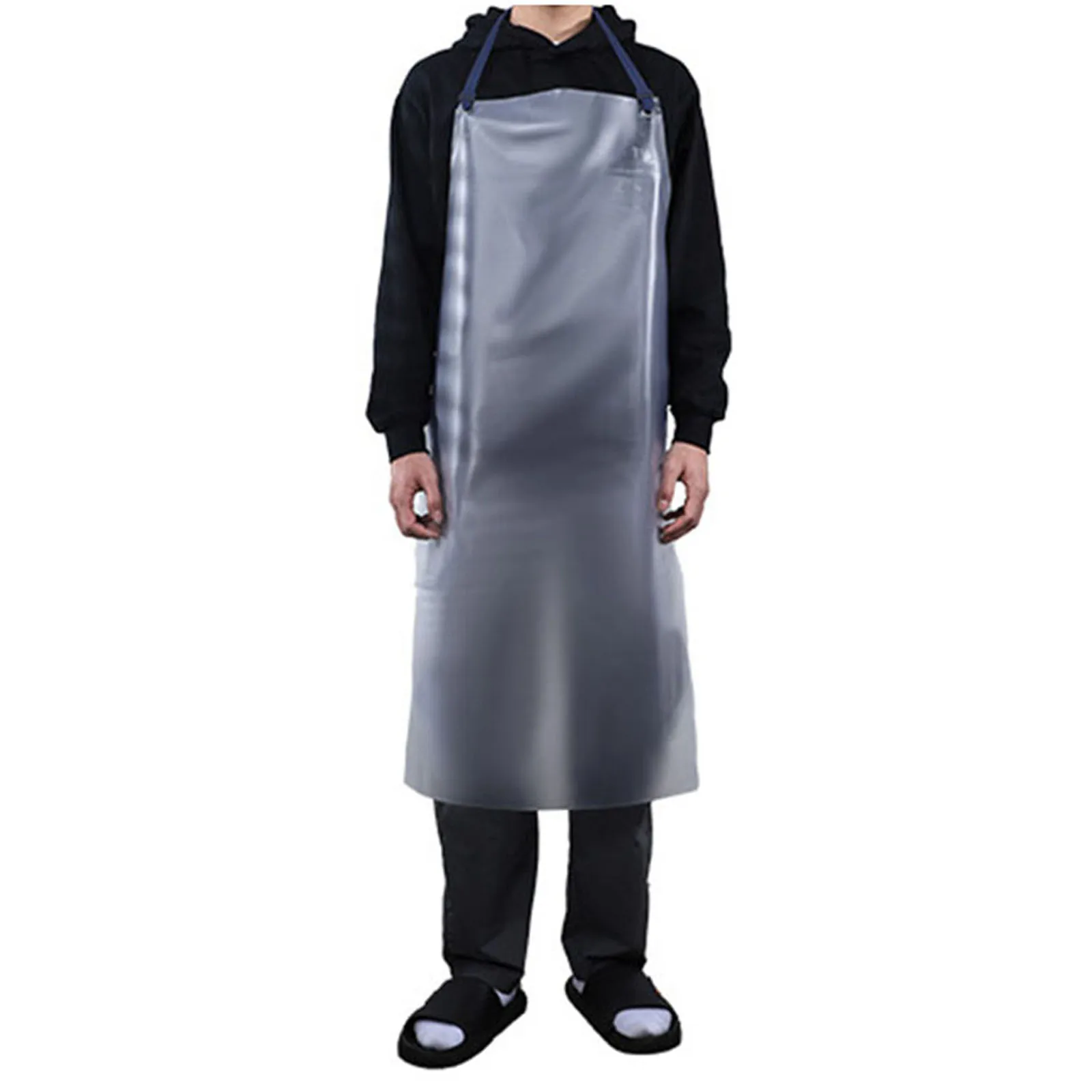 Oil Resistant Transparent PVC Apron for Cooking Baking and Cleaning with Full Length Coverage for Food for service Use
