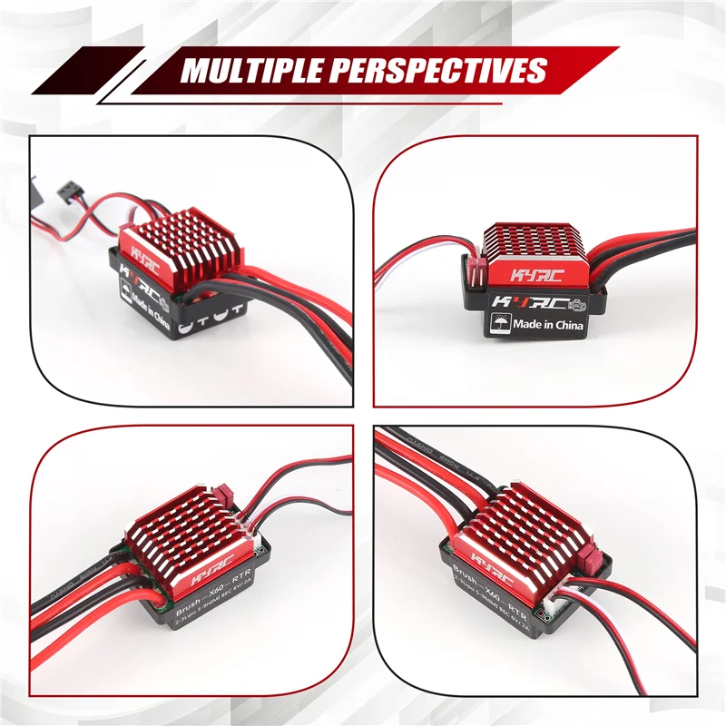 Contrôleur de vitesse ESC brossé étanche AS96-1060 60A, frein avant et frein arrière pour chenille axiale 1/10 RC Scx10 Trx4