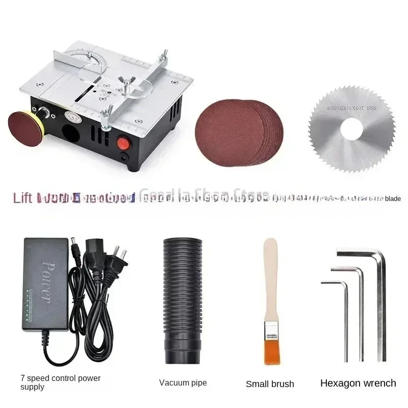 

Precision Desktop Miniature Table Saw DIY Acrylic PCB Aluminum Alloy Cutting Machine Mini Model Small Chainsaw