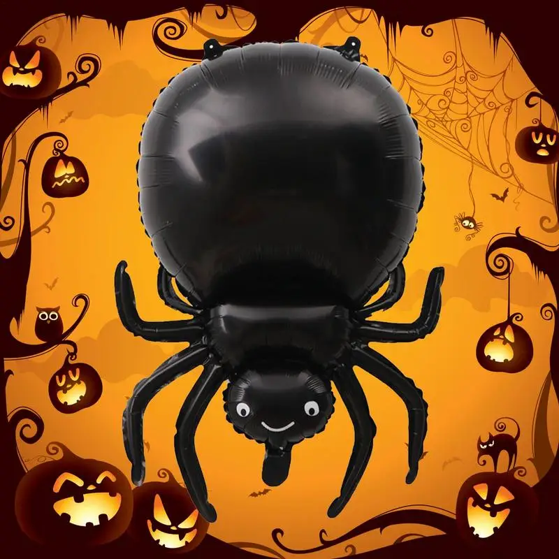 Globos de araña de Halloween, 5 piezas, decoración para fiesta escalofriante, cumpleaños, día de la muerte, Año Nuevo