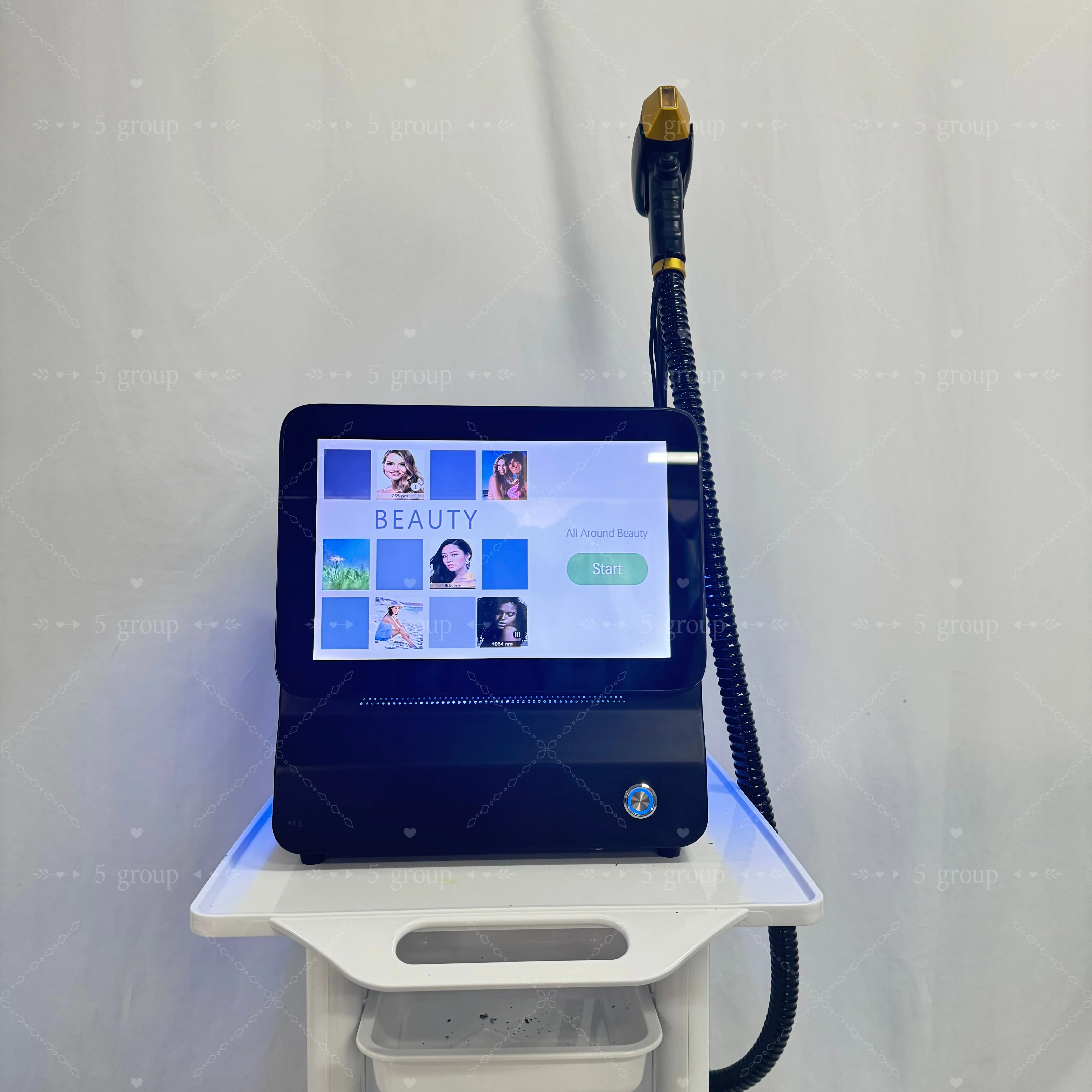 Fast Painless Hair Removal Device Professional Laser Diode 808nm Alexandrite Ice Cooling Technology Portable Face Full Body