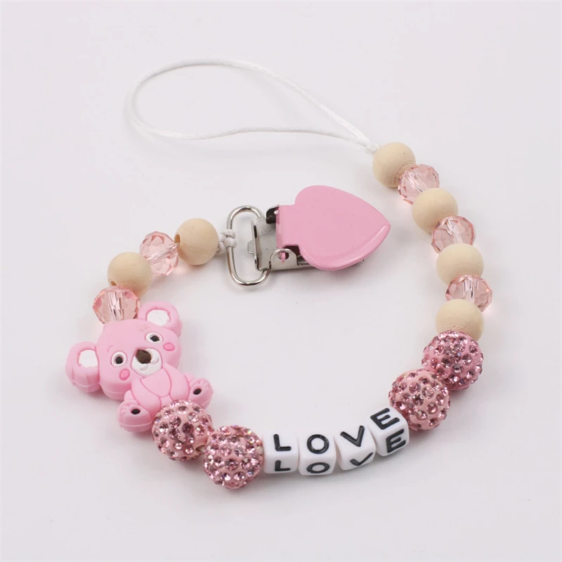 1 PC Pacifier อุปกรณ์เสริมเด็กการ์ตูน Koala ซิลิโคน Pacifier CHAIN Baby Teether Teething CHAIN