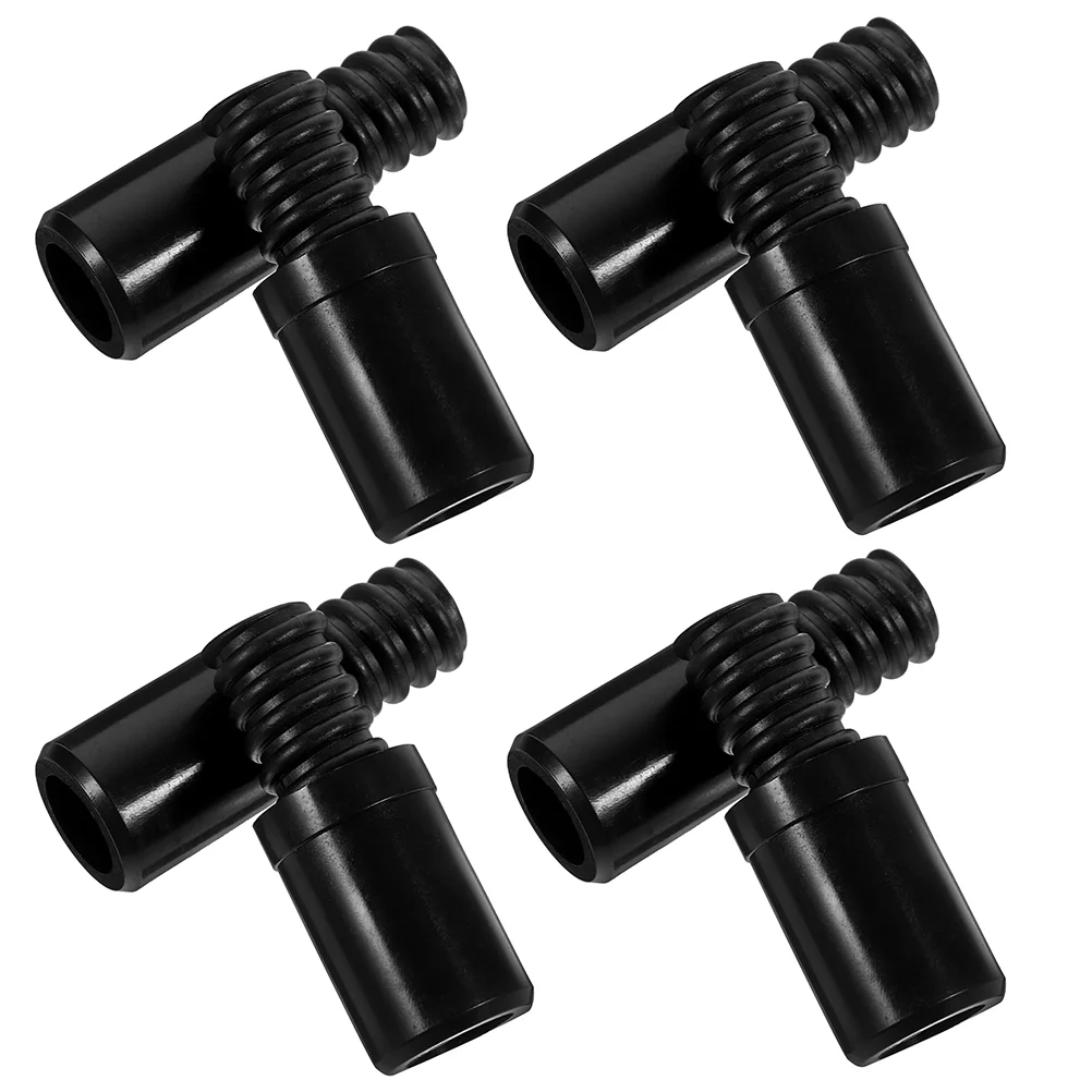 

4 Pcs Mop Head Adapter Pole for Connector Broom Handle Threaded Tip Replacement Telescopic Tube