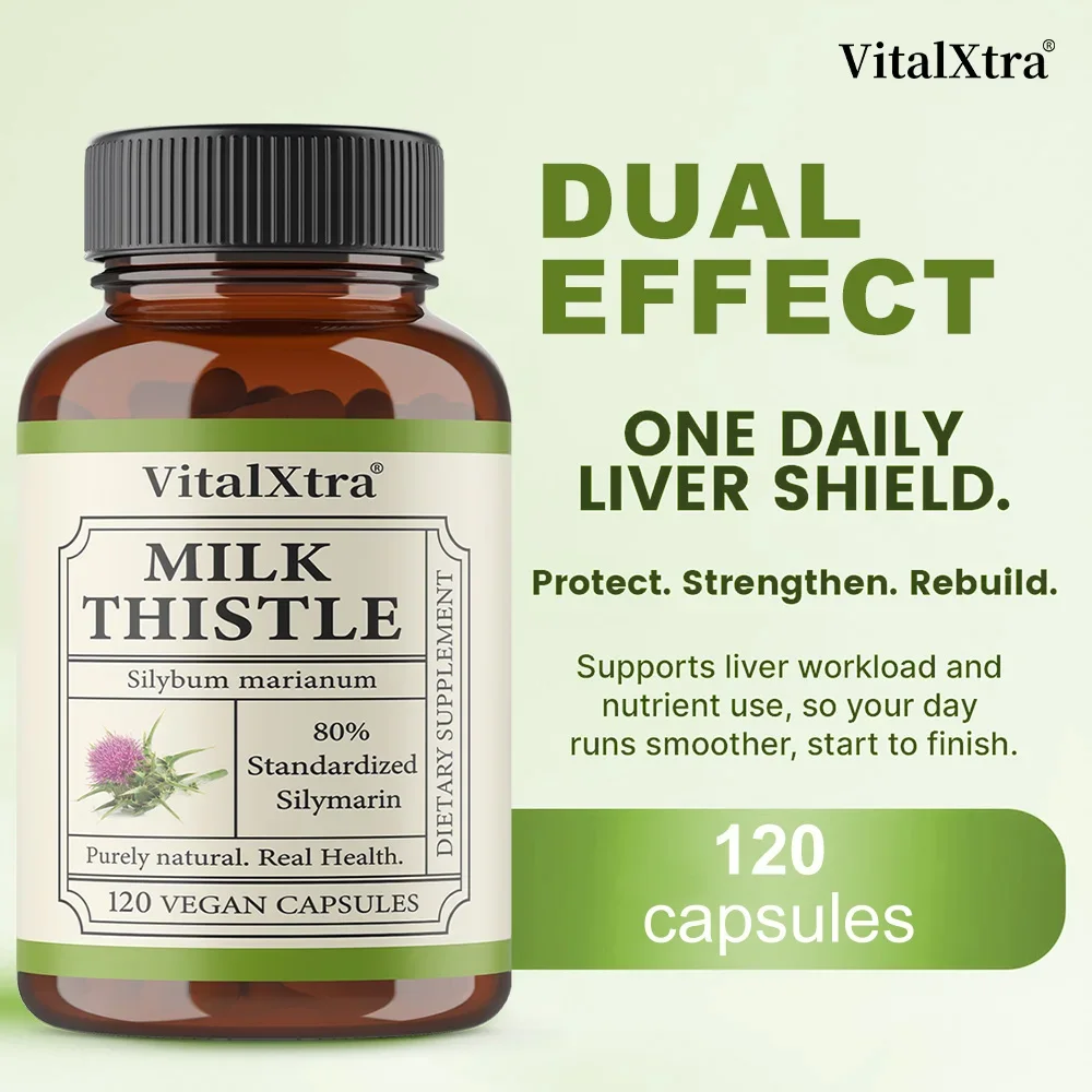 Extra Strength Milk Thistle Capsules - Liver Supplement & Cleanse Support for Helping To Maintain Healthy Liver Function