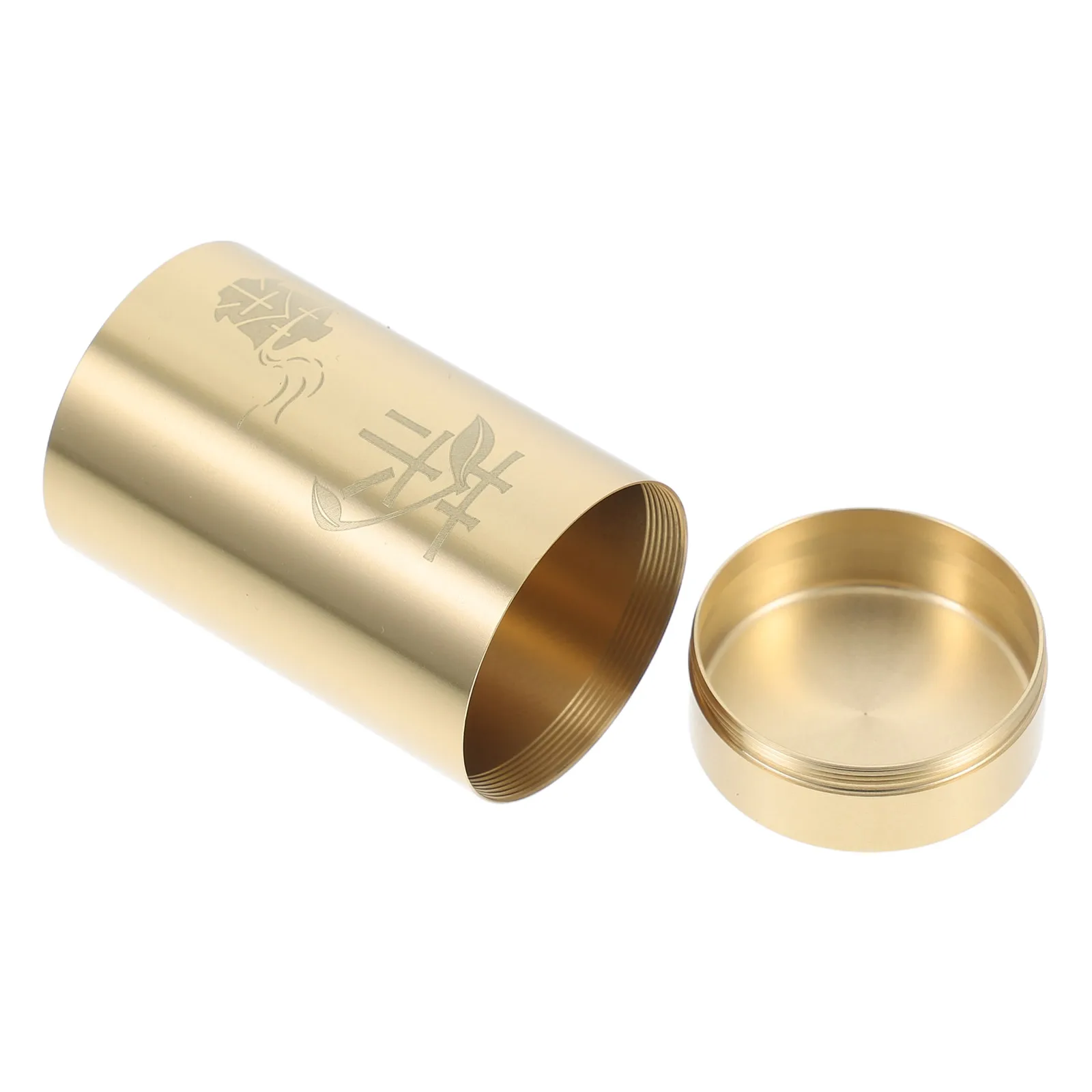 

Sturdy Brass Tea Canister Medium Capacity Airtight Seal for Loose Tea Organizing Modern Traditional Design Kitchen Decor Jar