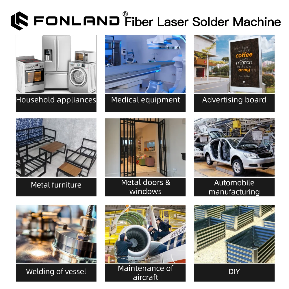 Fonland Fiber Laser Welding Solder Machine Mini Powerful 1000/1500/2000W Carbon Steel Aluminum Stainless Laser Cutting Machine