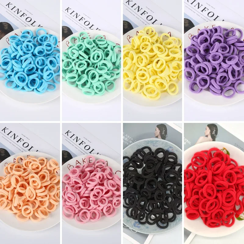 Korean Version of Colored Children's Towel Hairband Without Seams Simple Tying Hair Headband Candy Colored Headband Elastic Band