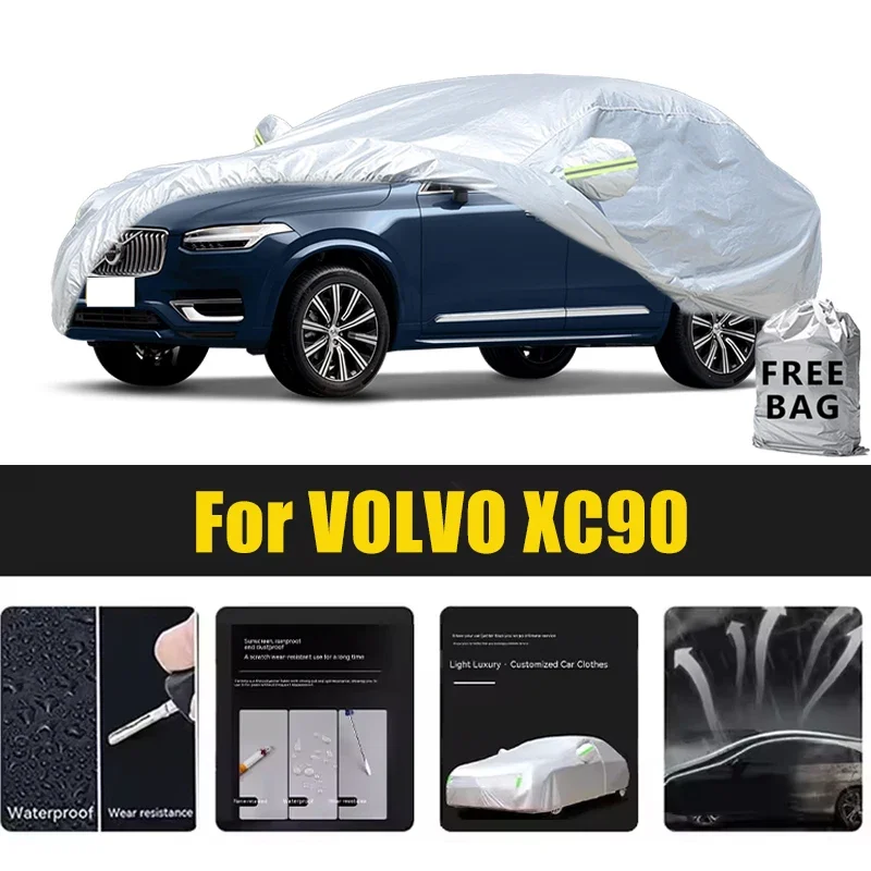 

For VOLVO XC90 Car Cover Outdoor Protection Covers Snow Sunshade Waterproof Dustproof Exterior UV Car Accessories