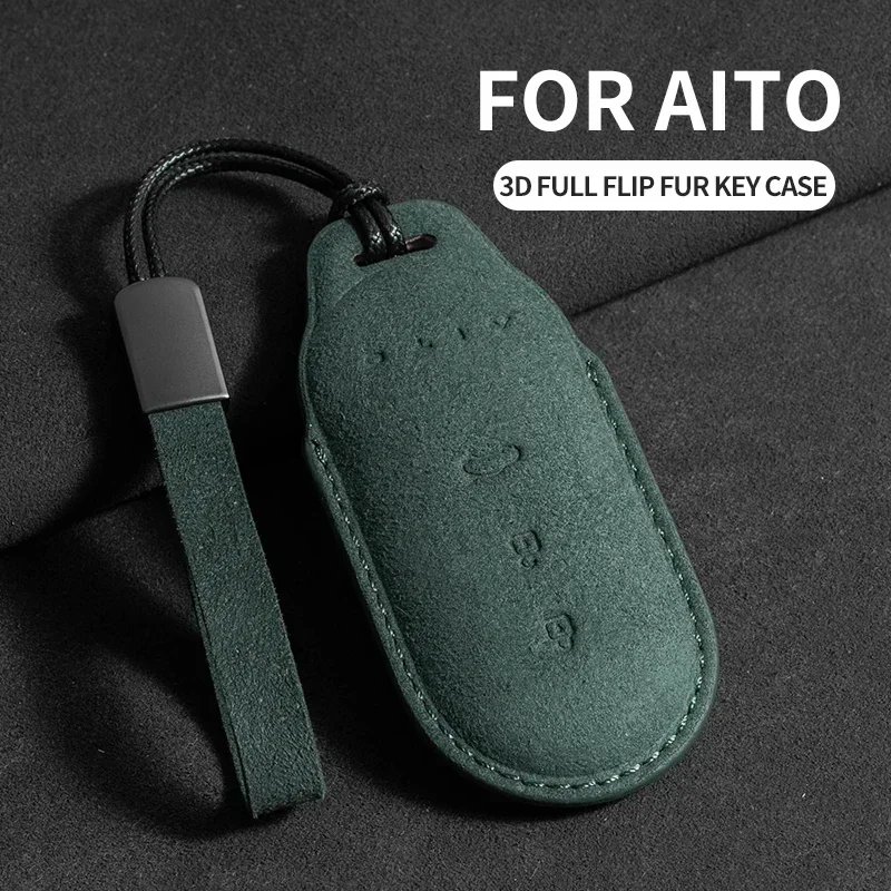 

Suede Leather for HUAWEI Aito M5 M7 M9 2022 2023 2024 Car Key Case Cover for Aito M5 M7 M9 Car Key Shell