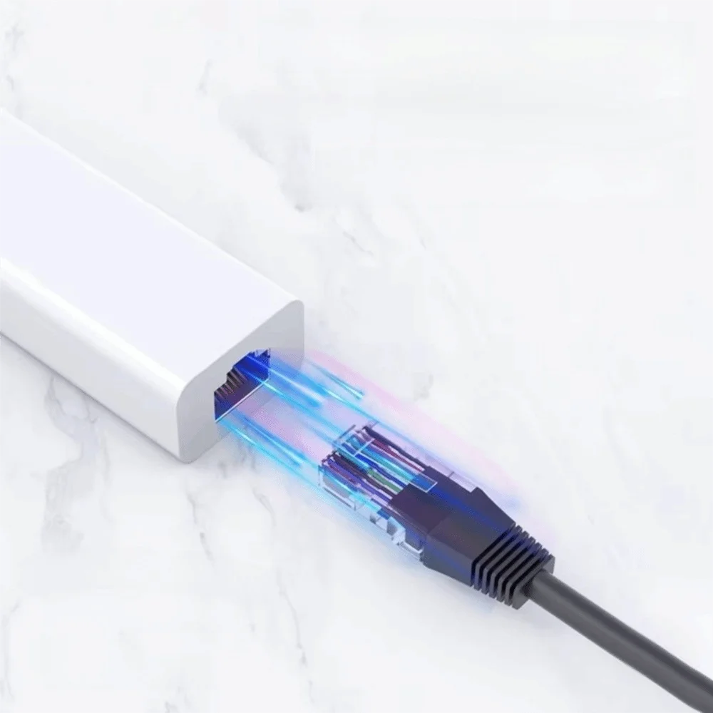 High-Speed High-Speed USB Ethernet Adapter Type C 10/100 Ethernet USB Hub 3 Ports USB 2.0 USB Type C Ethernet Adapter for Laptop