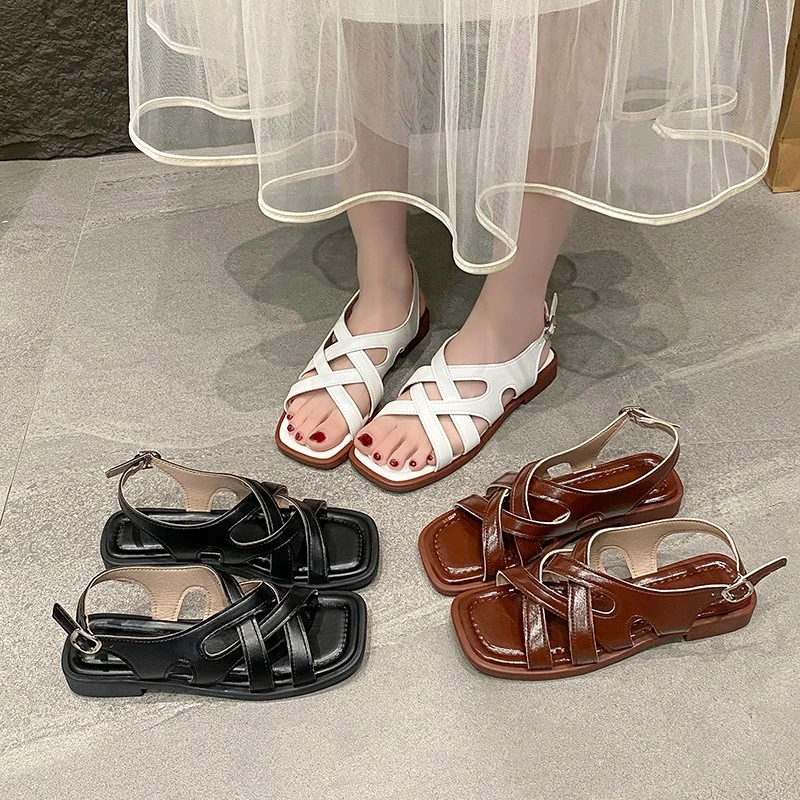 

2025 Retro Sandals for Women Summer Stylish Jacket Fairy Tale Ladies Style Thin Belt Thick Sandals feminine Summer on platform
