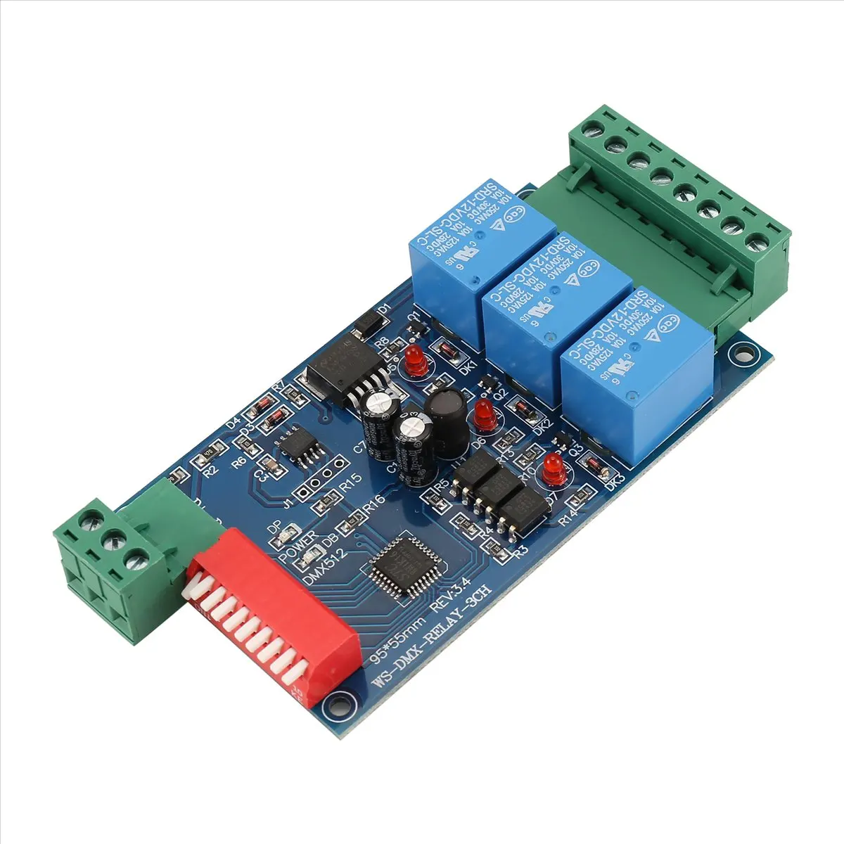 A99X 3 Channel 5A DMX512 Controlled Relay Switch Kit DIY Converter Dimmer Relay